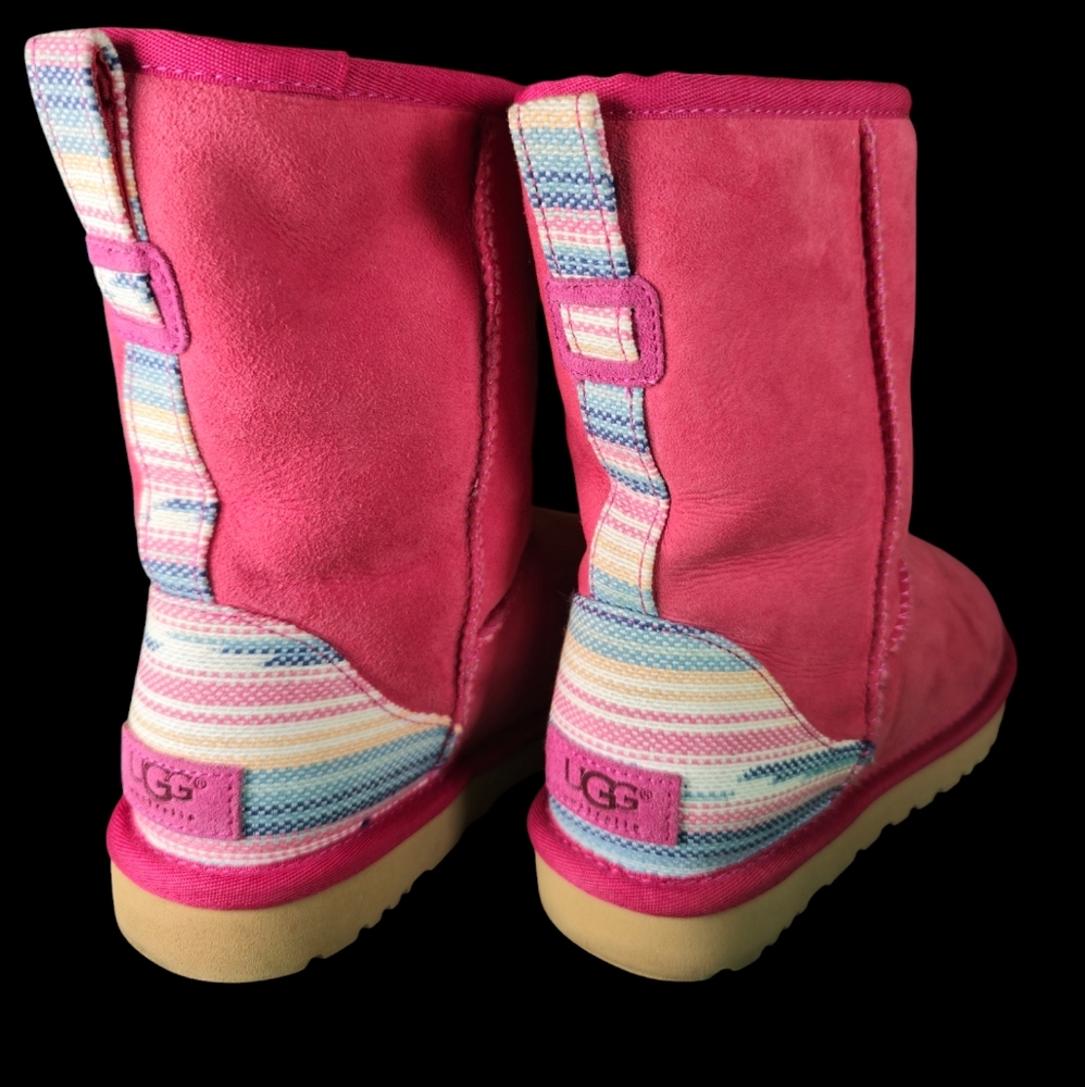 UGG Pink and Rainbow Winter Boots - Picture 11 of 12